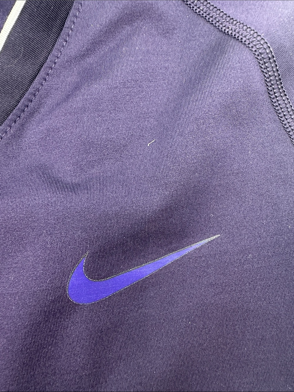 Nike Purple V-Neck Short Sleeve Performance Tee - Picture 4 of 4